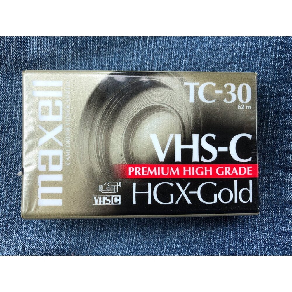 New Maxell VHS-C HGX-Gold TC-30 Camcorder Video Tape Cassette VHSC
